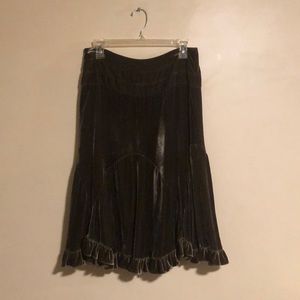 Velvet Green Skirt